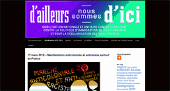 Desktop Screenshot of dailleursnoussommesdici.org